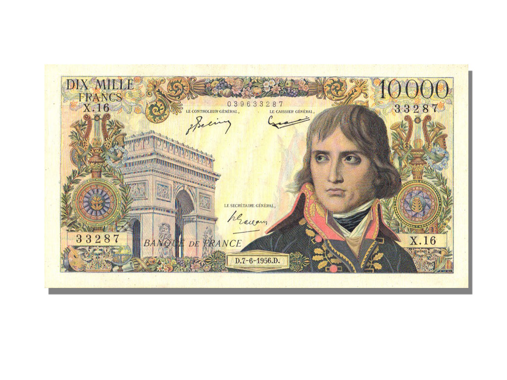 10000 Francs En Euros #10166 10000 Francs Bonaparte type 1955 : SUP, 10000 Francs, De 151 à