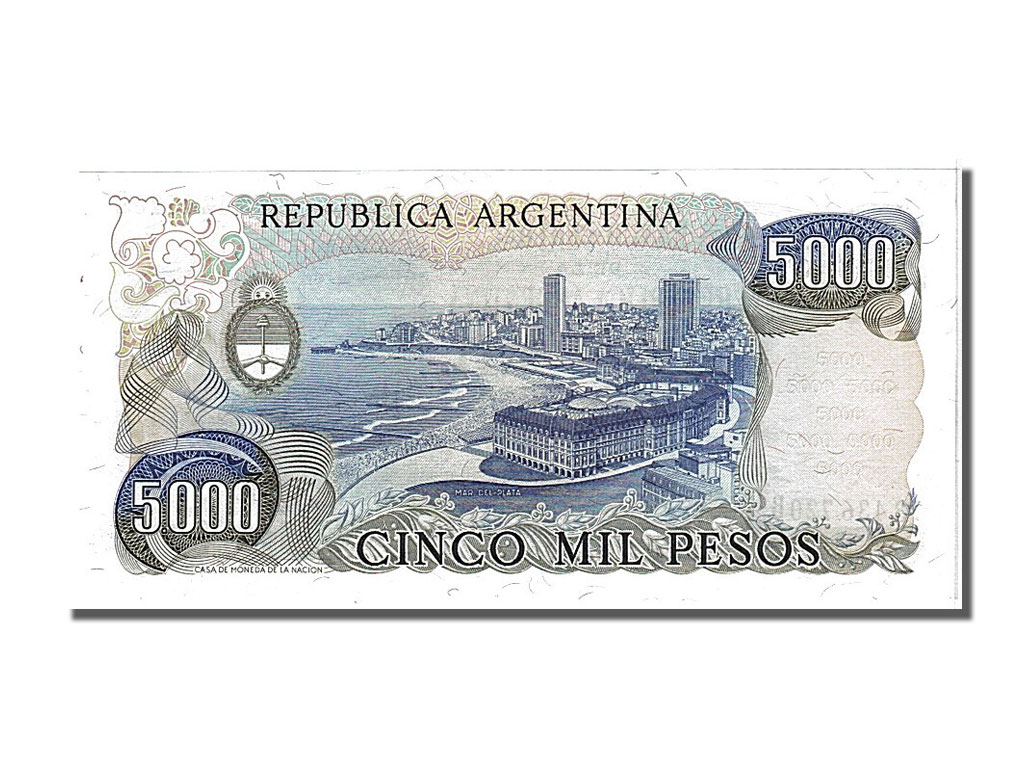 103192 Argentine 5000 Pesos Type 1976 83 NEUF 5000 Pesos De 5 103192-argentine-5000-pesos-type-1976-83-neuf-5000-pesos-de-5
