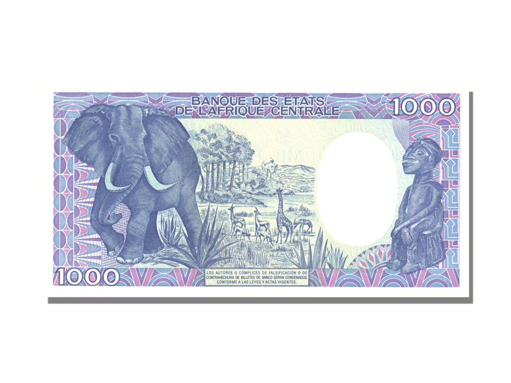 1000 Francos Guinea Equatorial, 1985 (SC) 22285_1000-francos-type-1985-revers