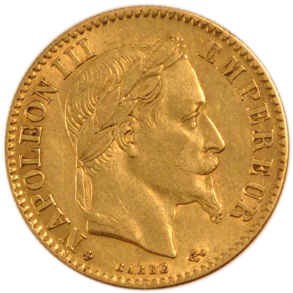 #23384 10 Francs Or Napoléon III Tête Laurée  TTB+, 10 Francs, De 151