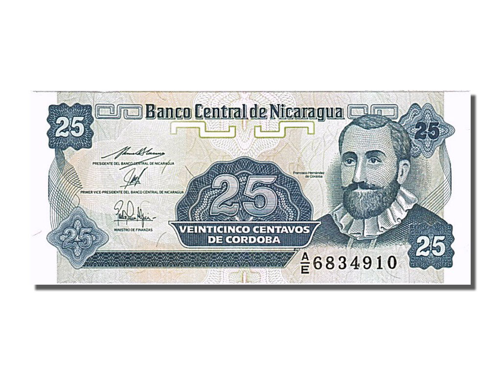 Billets Nicaragua (Banknotes Nicaragua), Nicaragua, 25 Billets Nicaragua (Banknotes Nicaragua), Nicaragua, 25