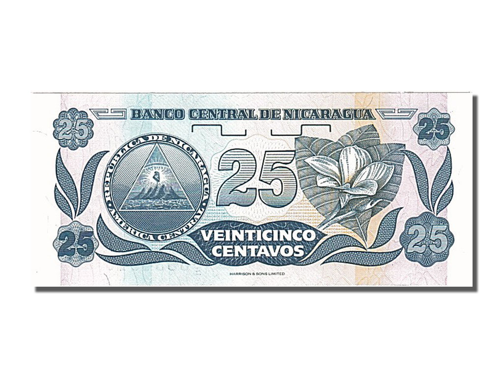 Billets Nicaragua (Banknotes Nicaragua), Nicaragua, 25 Billets Nicaragua (Banknotes Nicaragua), Nicaragua, 25