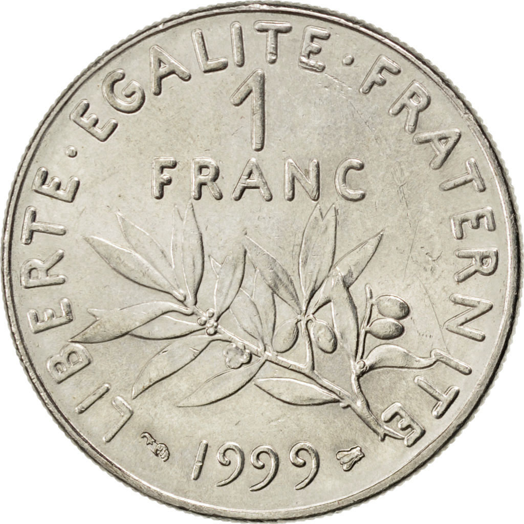 #27372 Vème République, 1 Franc Semeuse 1999, KM 925.1  FDC, 1 Franc