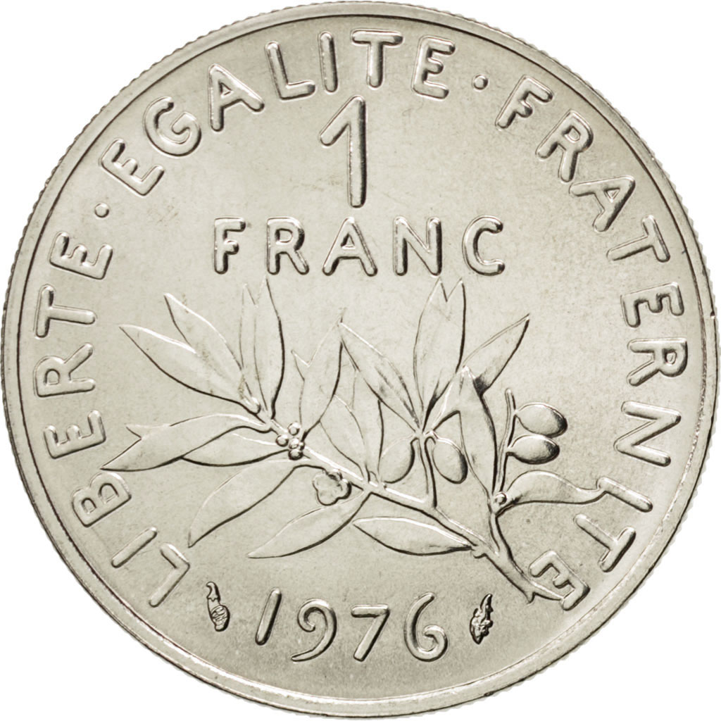#29907 Vème République, 1 Franc Semeuse 1976, KM 925.1  SPL, 1 Franc