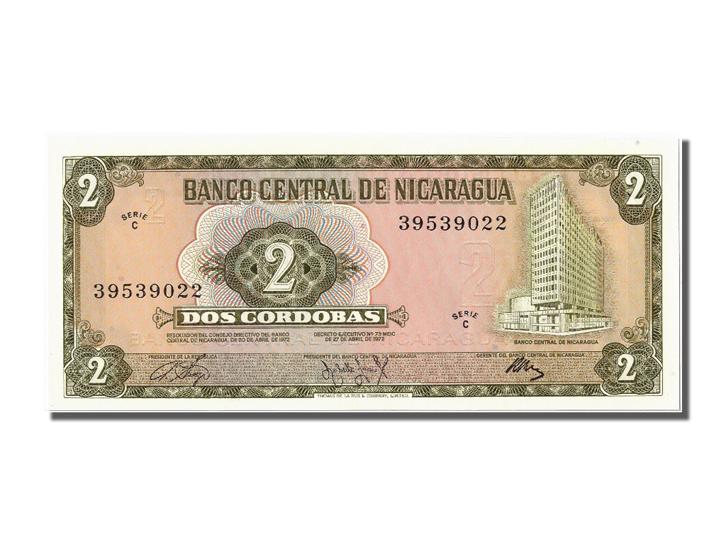 Billets Nicaragua (Banknotes Nicaragua), Nicaragua, 2 Billets Nicaragua (Banknotes Nicaragua), Nicaragua, 2