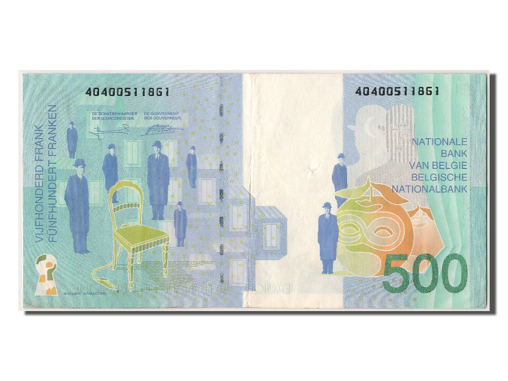Belgique, 500 Francs type Magritte