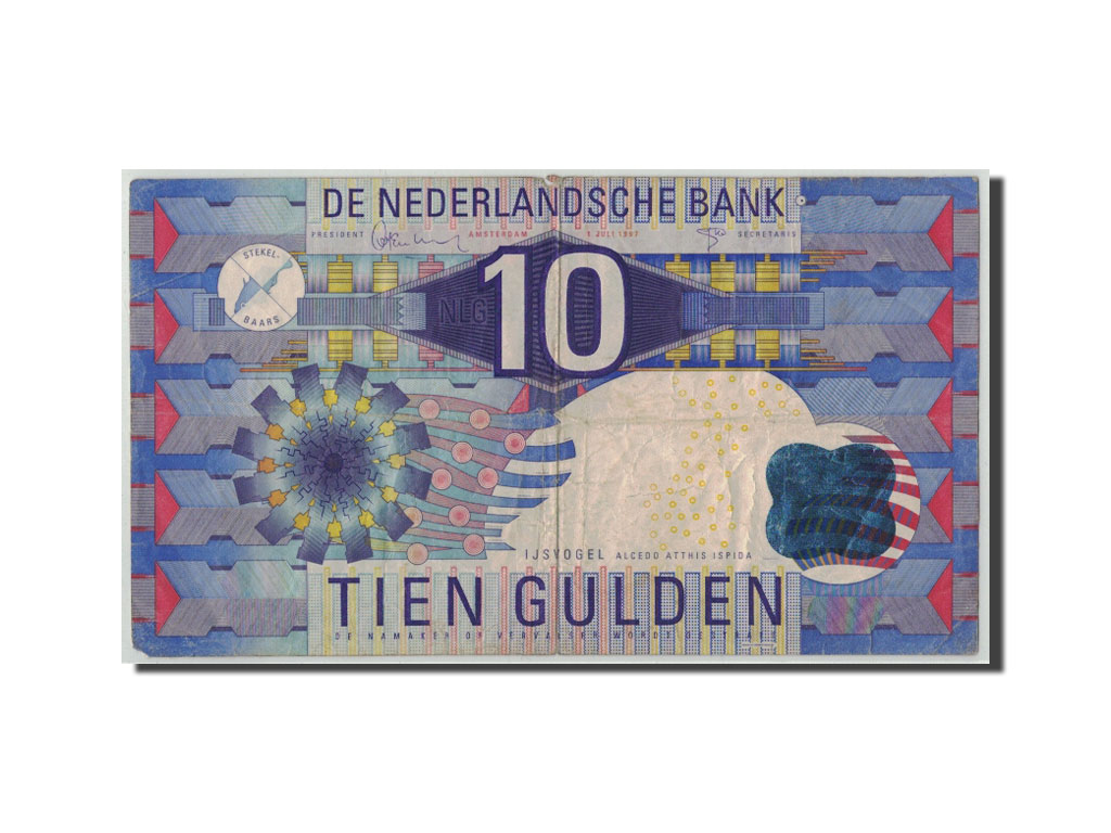 Pays-Bas, 10 Gulden, 1997, KM:99, 1997-07-01, B