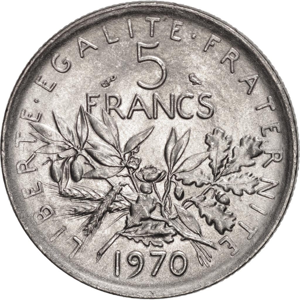 valeur pièce 5 francs argent 1970