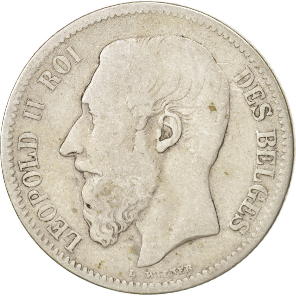 Belgique, Leopold II, 2 Francs, 2 Frank, 1868, TB, Argent, KM:30.1