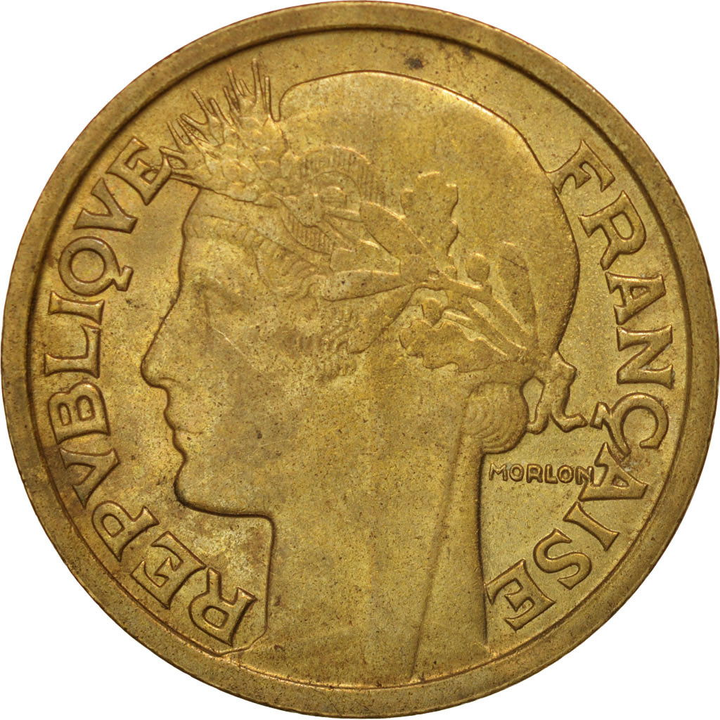 #411117 France, Morlon, 2 Francs, 1939, Paris, TTB+, AluminumBronze