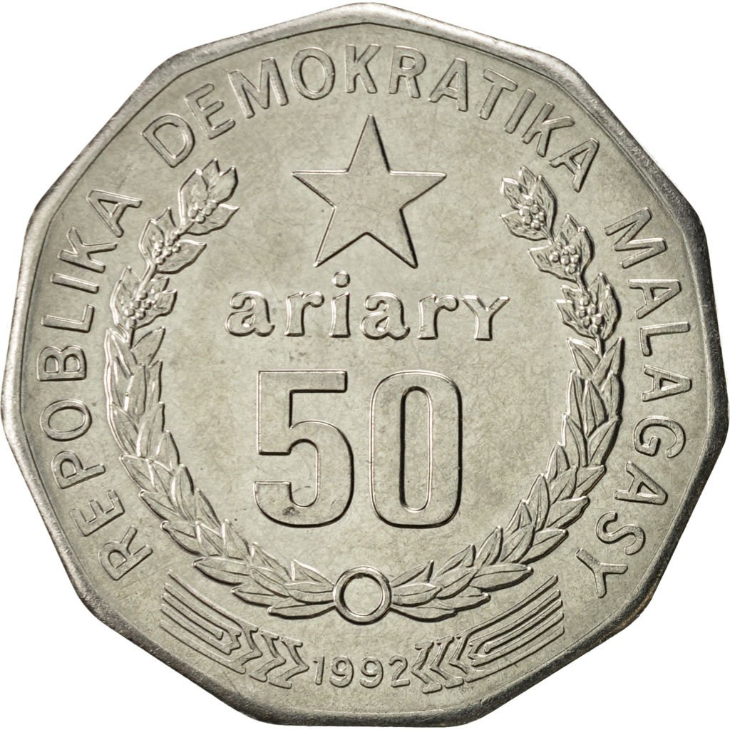 418687 Madagascar 50 Ariary 1992 SUP Stainless Steel KM 20 SUP 418687-madagascar-50-ariary-1992-sup-stainless-steel-km-20-sup