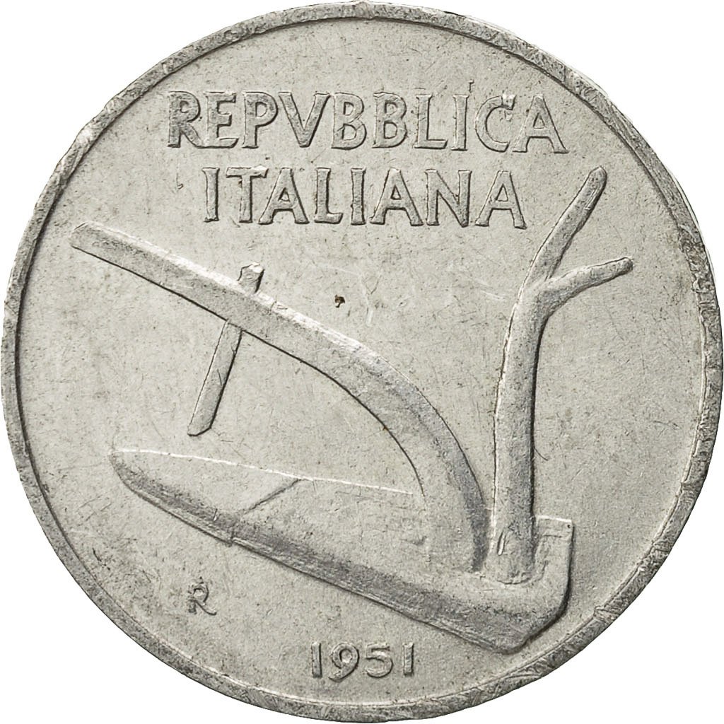 428810 Italie, 10 Lire, 1951, Rome, TTB, Aluminium, KM93 TTB, 10