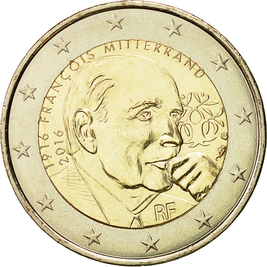 #428931 France, 2 Euro, François Mitterrand, 2016, SPL, Bi-Metallic