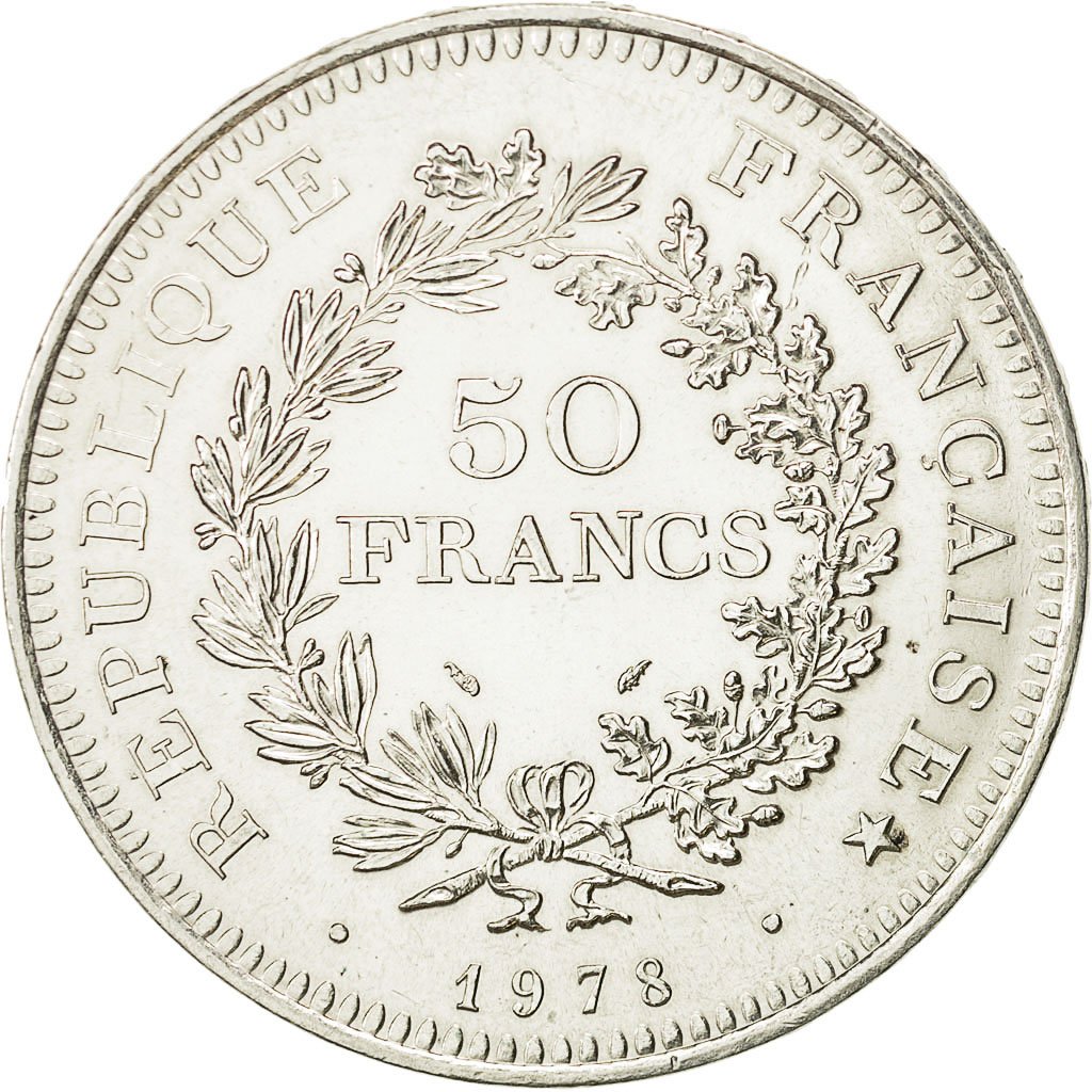 #429484 France, Hercule, 50 Francs, 1978, Paris, SPL, Argent, KM941.1