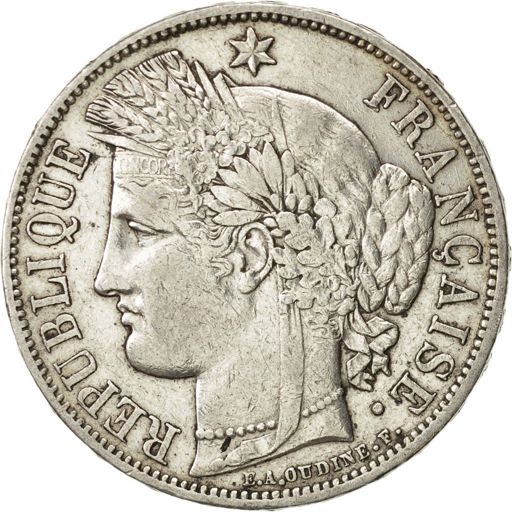 #452434 France, Cérès, 5 Francs, 1870, Paris, TTB, Argent, KM819
