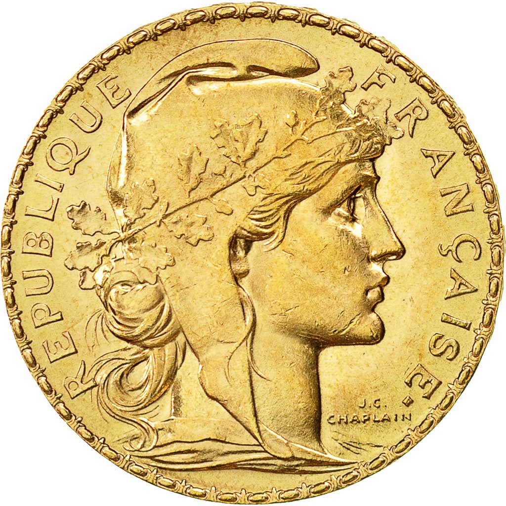 #453609 Monnaie, France, Marianne, 20 Francs, 1908, SUP+, Or, KM:857