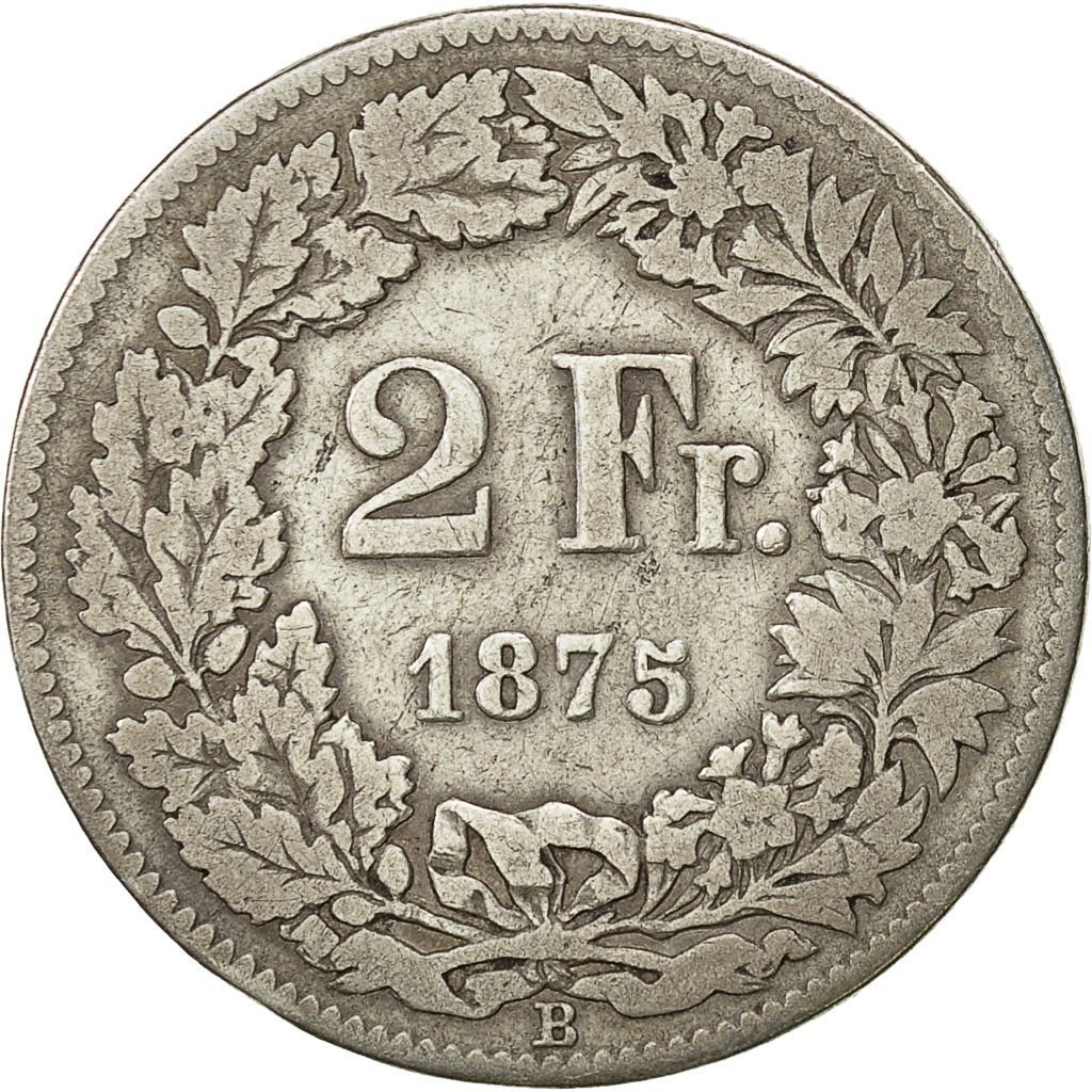 #454019 Monnaie, Suisse, 2 Francs, 1875, Bern, TB, Argent, KM21  TB