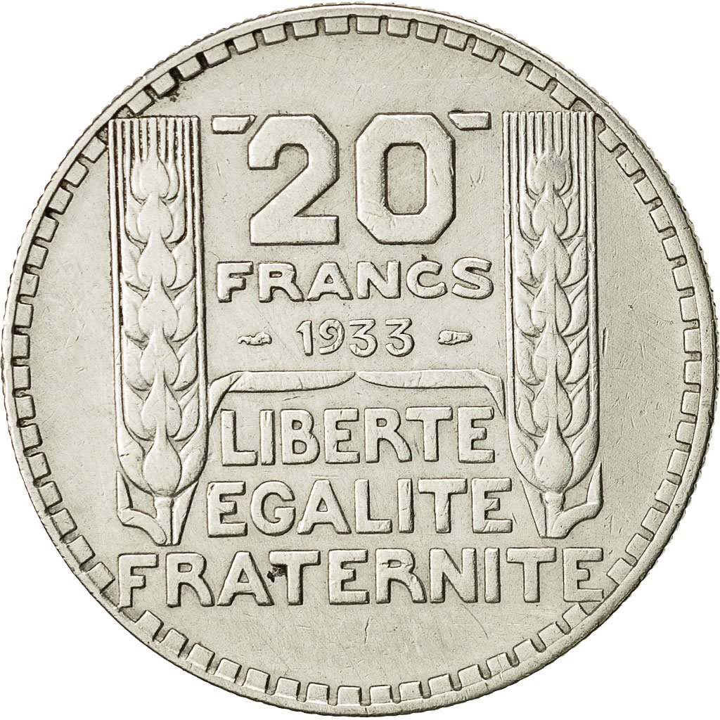 #454846 Monnaie, France, Turin, 20 Francs, 1933, Paris, TTB, Argent