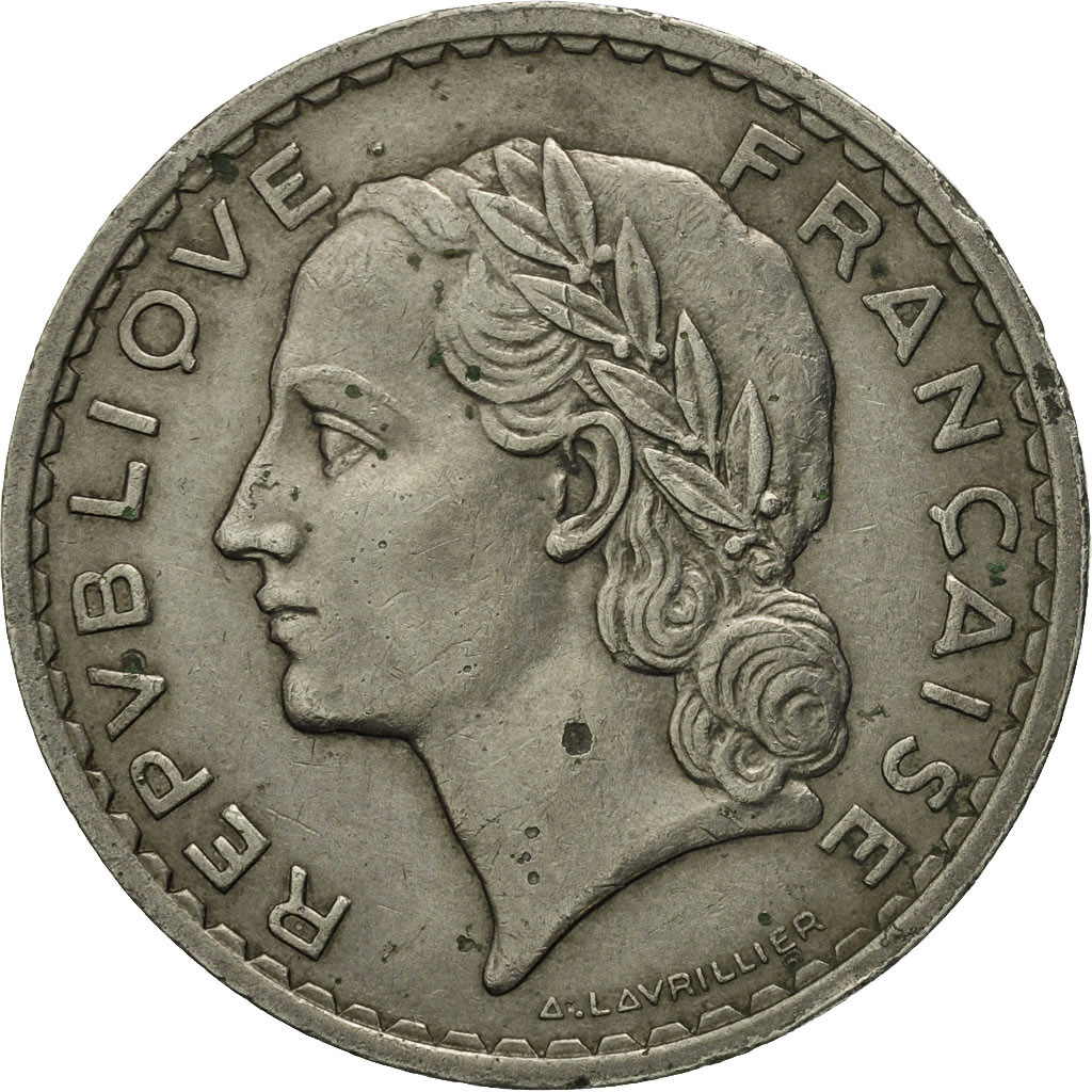 #462519 France, Lavrillier, 5 Francs, 1935, Paris, TTB+, Nickel, KM888