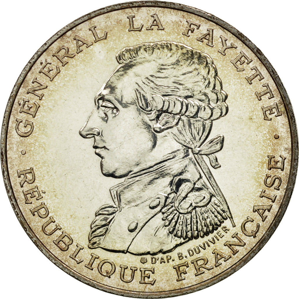 #470308 France, Lafayette, 100 Francs, 1987, FDC, Argent, KM962