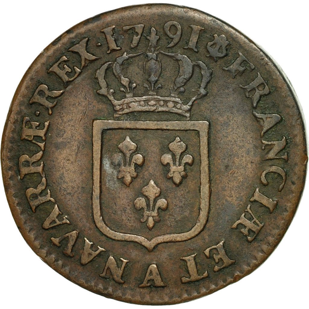 #473627 Monnaie, France, Louis XVI, Sol ou sou, 1791, Paris, TB+