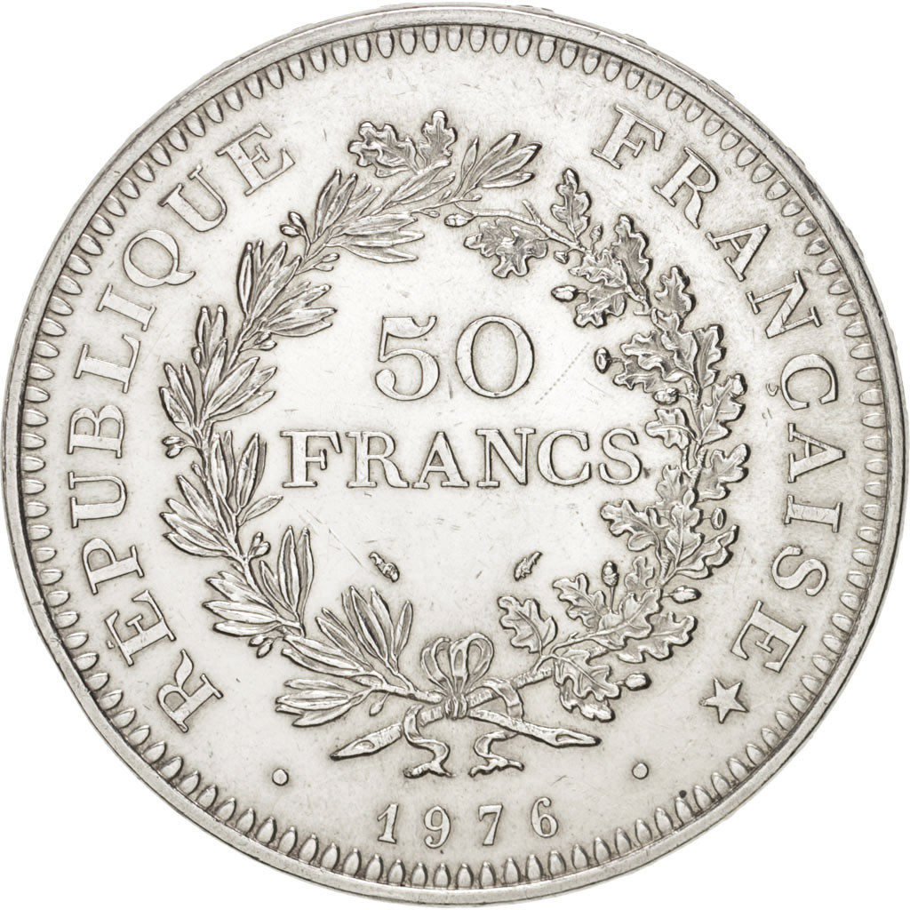 #500002 France, Hercule, 50 Francs, 1976, Paris, SPL, Argent, KM941.1