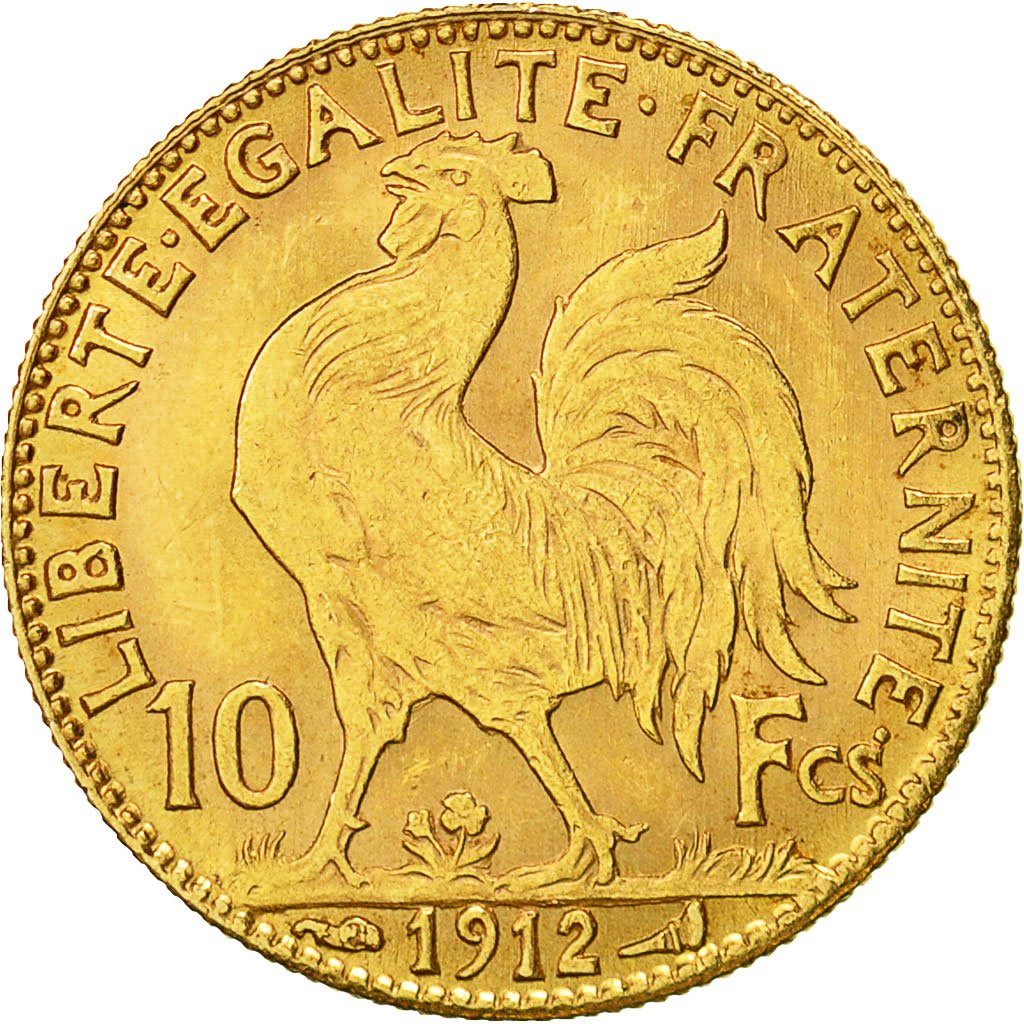 #508453 Monnaie, France, Marianne, 10 Francs, 1912, Paris, TTB, Or, KM