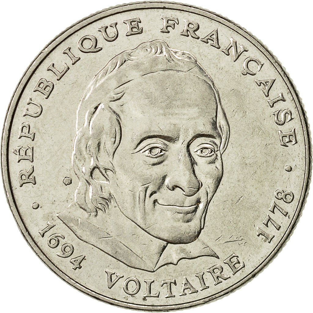 #521901 Monnaie, France, Voltaire, 5 Francs, 1994, Paris, TTB, Nickel