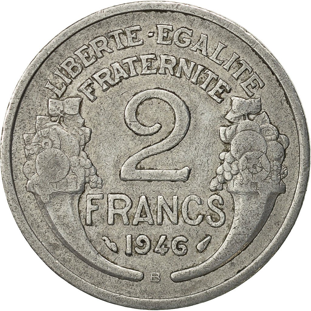 #523017 France, Morlon, 2 Francs, 1946, Beaumont  Le Roger, TTB