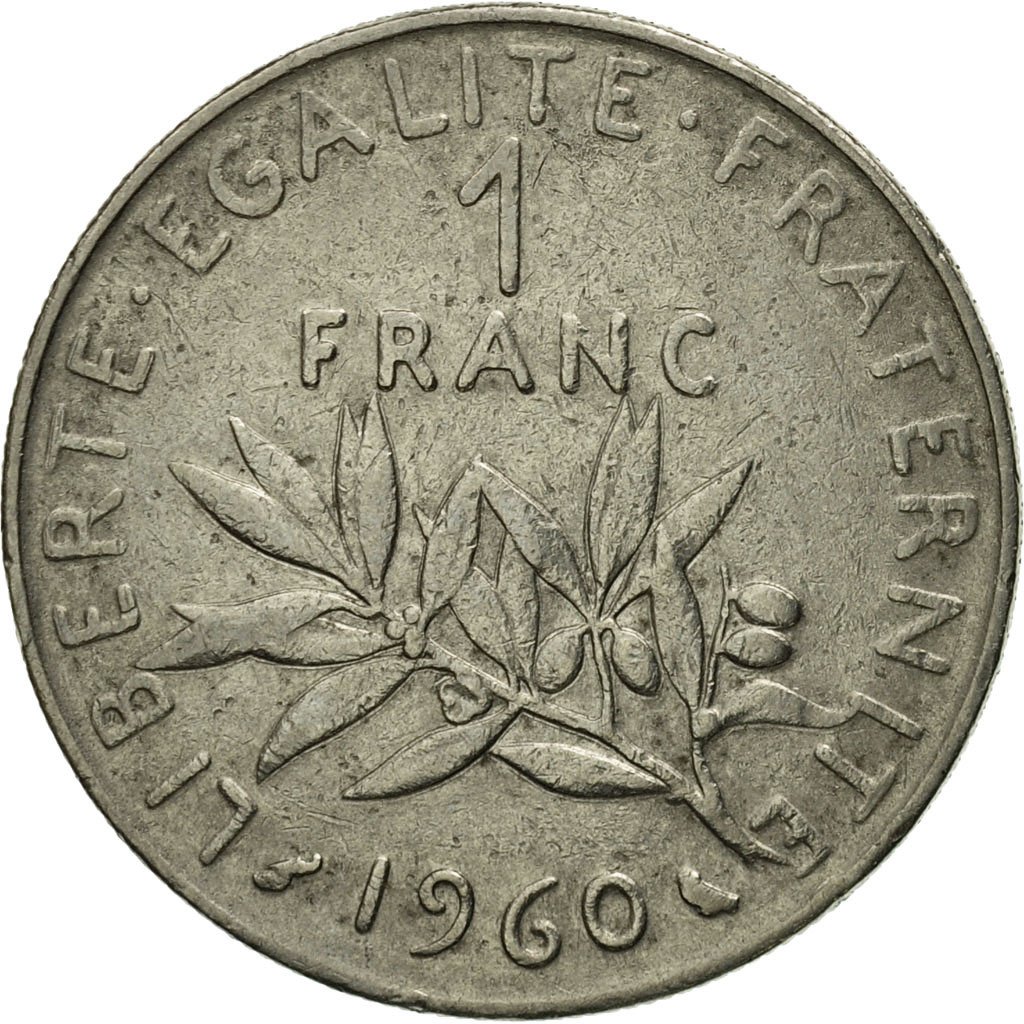 #524658 Monnaie, France, Semeuse, Franc, 1960, Paris, TB, Nickel, KM