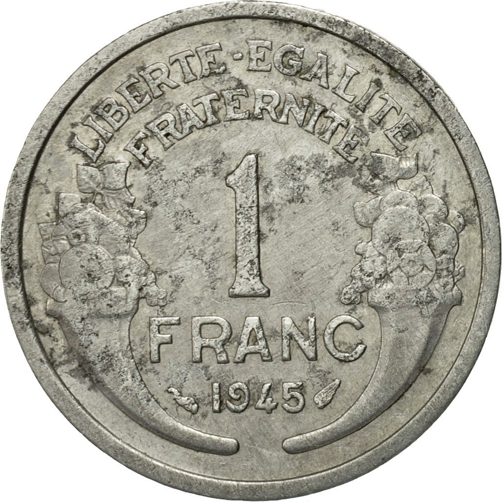 #542110 Monnaie, France, Morlon, Franc, 1945, TB, Aluminium, KM885a.1