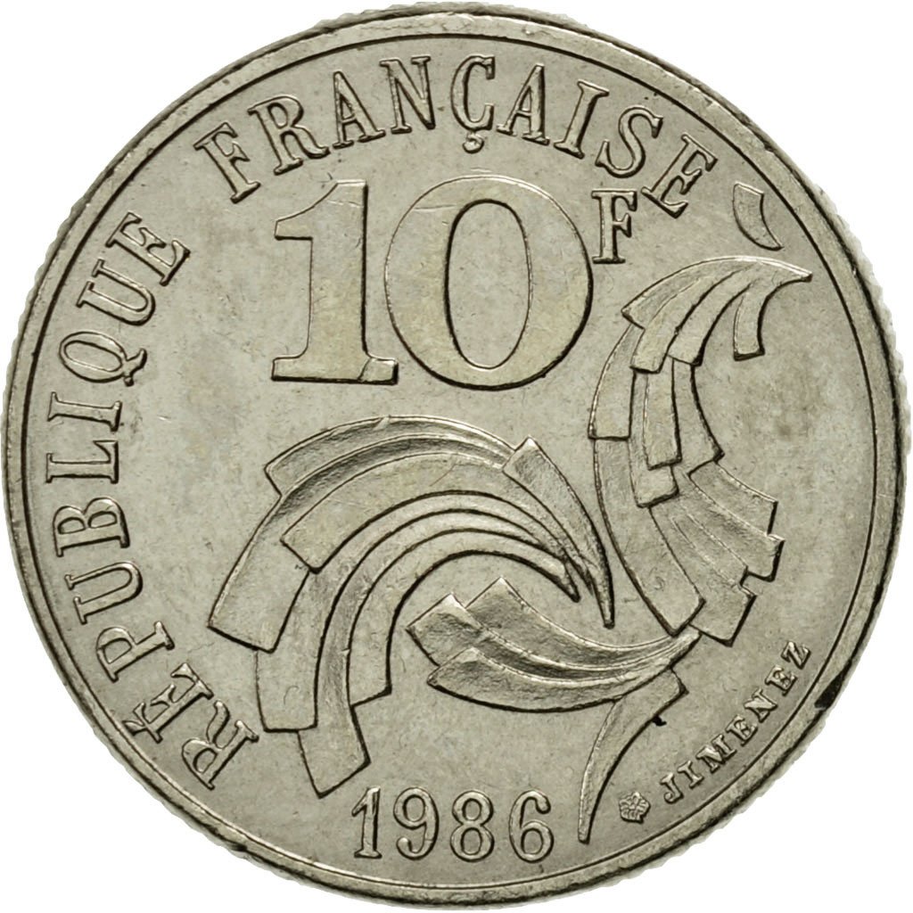#542140 Monnaie, France, Jimenez, 10 Francs, 1986, TTB, Nickel, KM959
