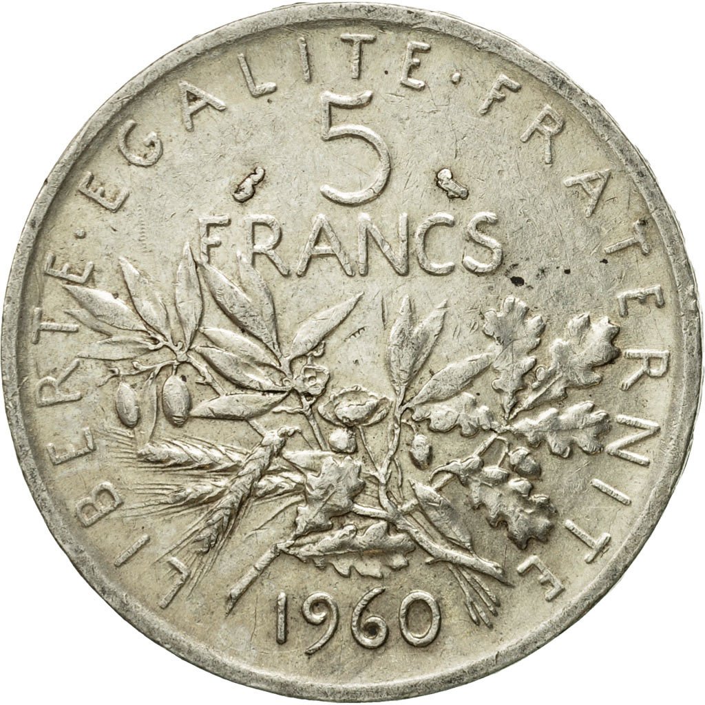 #543461 Monnaie, France, Semeuse, 5 Francs, 1960, Paris, TTB, Argent