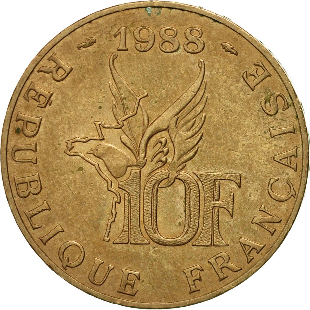 Pièce De 10 Francs 1989 Valeur  Communauté MCMS