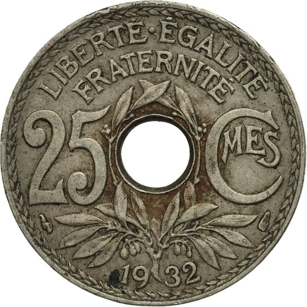 #546303 Monnaie, France, Lindauer, 25 Centimes, 1932, TB, Coppernickel