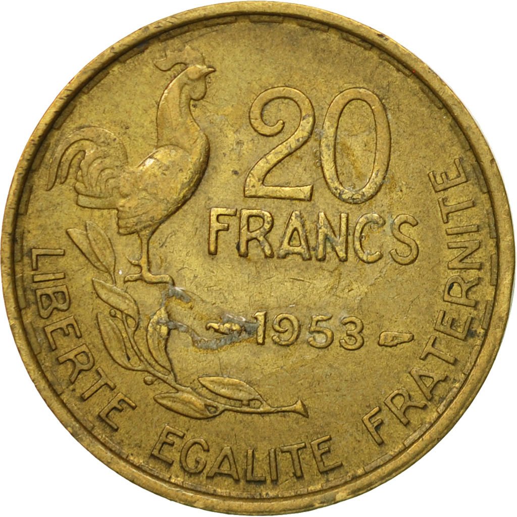 #547254 Monnaie, France, Guiraud, 20 Francs, 1953, Paris, TB+, Aluminum