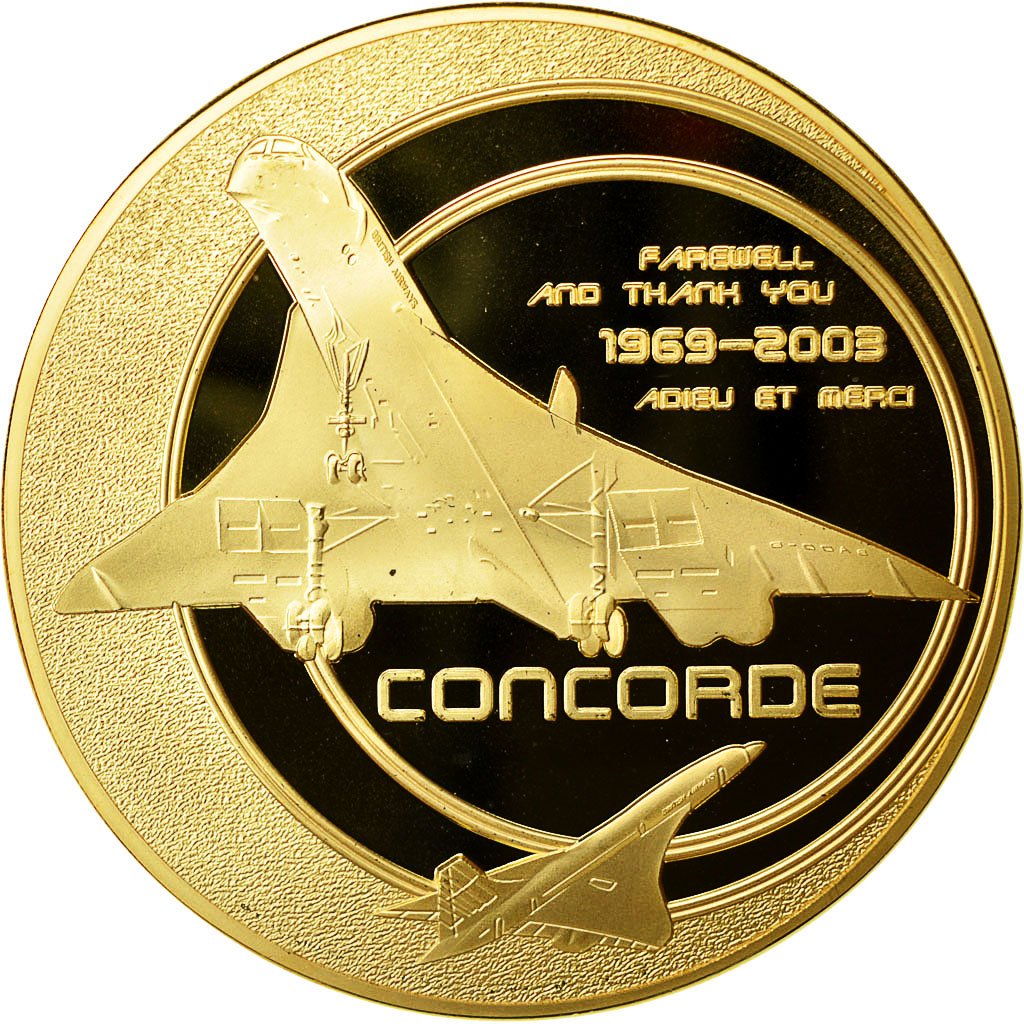 Médaille CONCORDE la première mission medal adieu au concorde 2014 FRANCE 