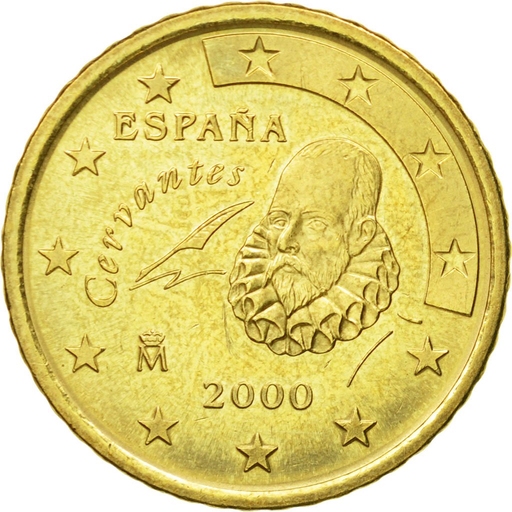 Pièce 50 Centimes Espagne Cervantes 2000 Valeur
