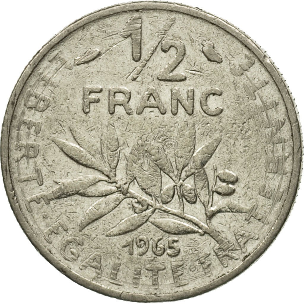 #582702 Monnaie, France, Semeuse, 1/2 Franc, 1965, Paris, TB, Nickel