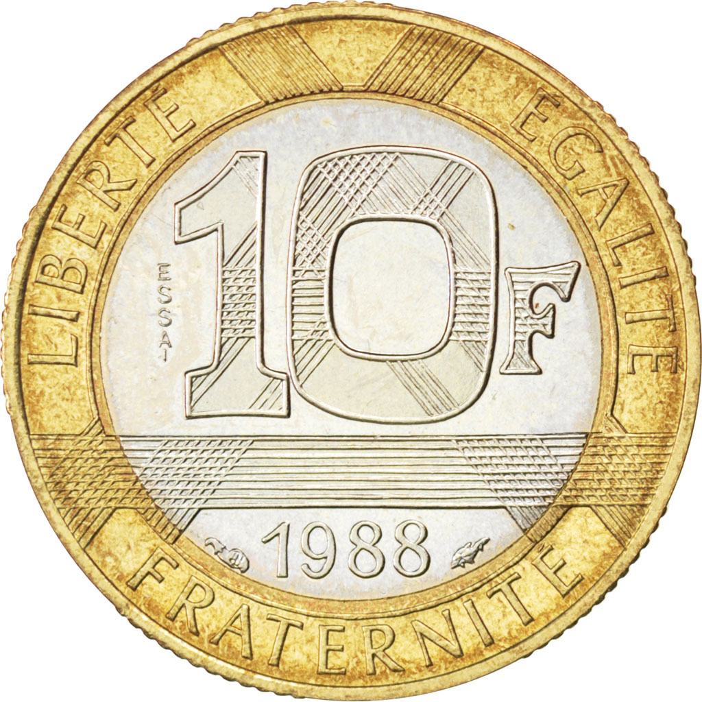 valeur piece 10 francs 1988