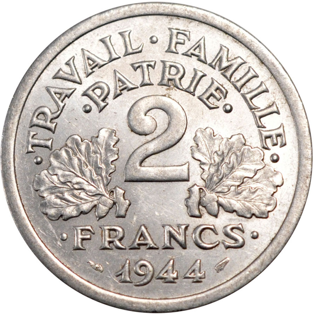 #70944 État Français, 2 Francs  SUP+, 2 Francs, De 51 à 150 Euros