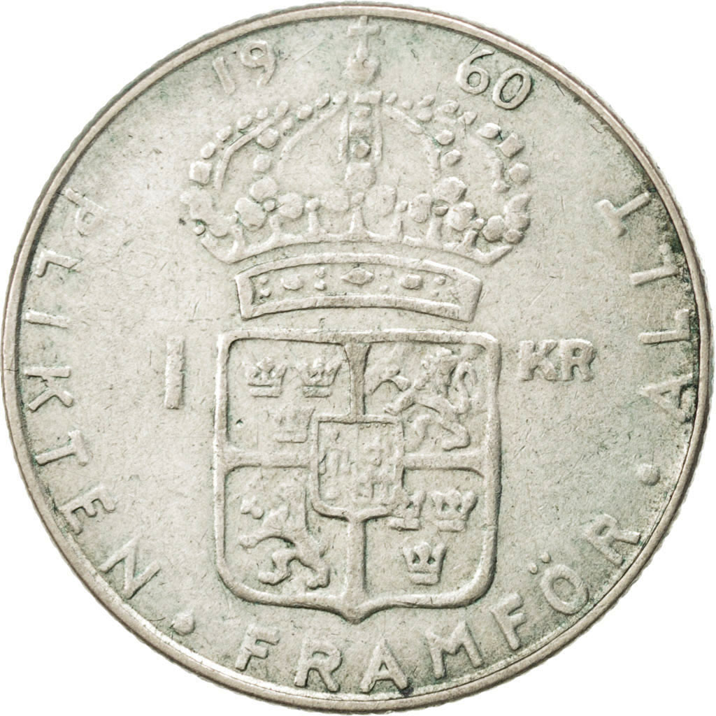 74025 Suède Gustaf Vi 1 Krona 1968 Km 826 Ttb 1 Krona De 5 à 15 Euros Cupro Nickel