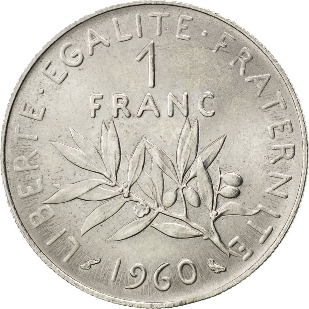 #81193 Vème République, 1 Franc Semeuse, 1960, KM 925.1  SPL, 1 Franc
