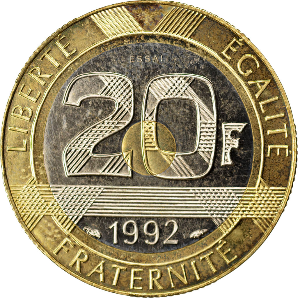 #82767 Vème République, 20 Francs Mont SaintMichel 1992 Essai, KM 1008