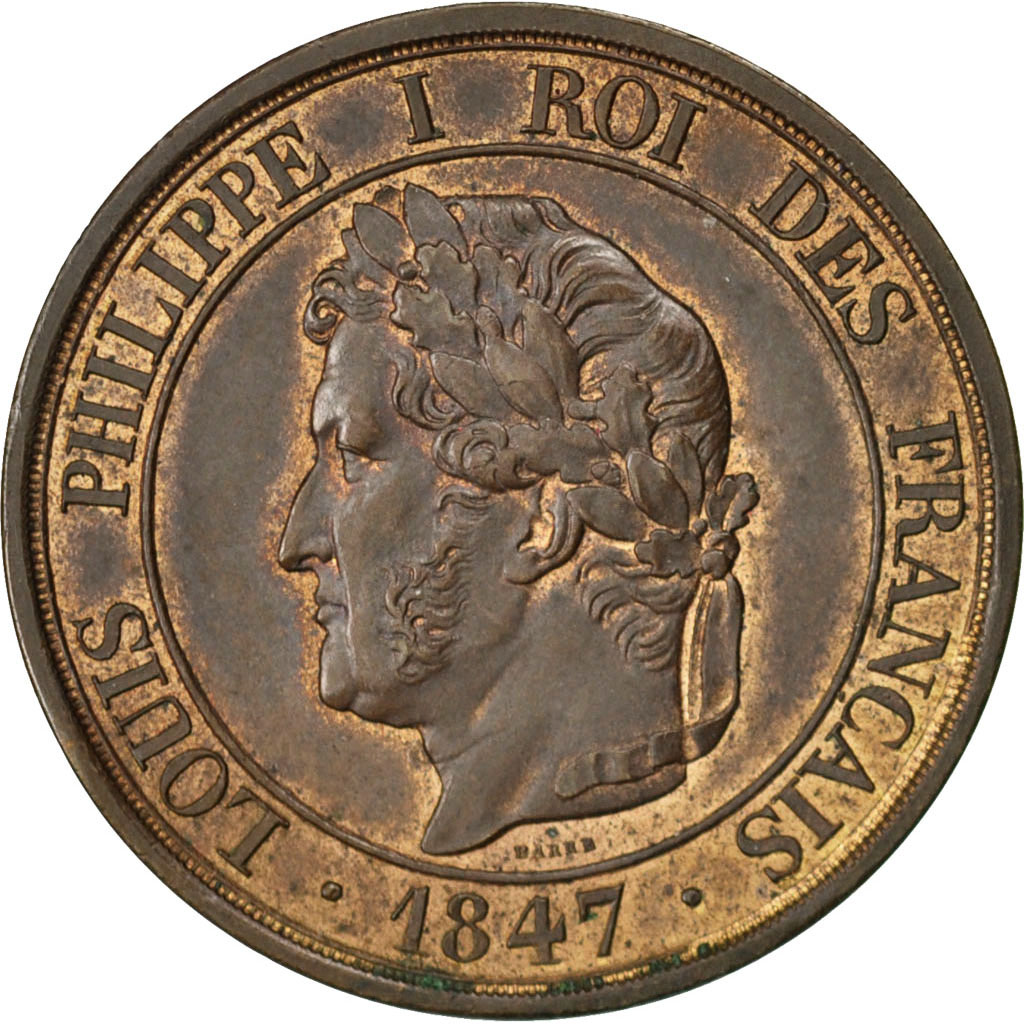 #84016 Louis Philippe I, Essai de 5 Centimes à la Charte 1847, Gadoury