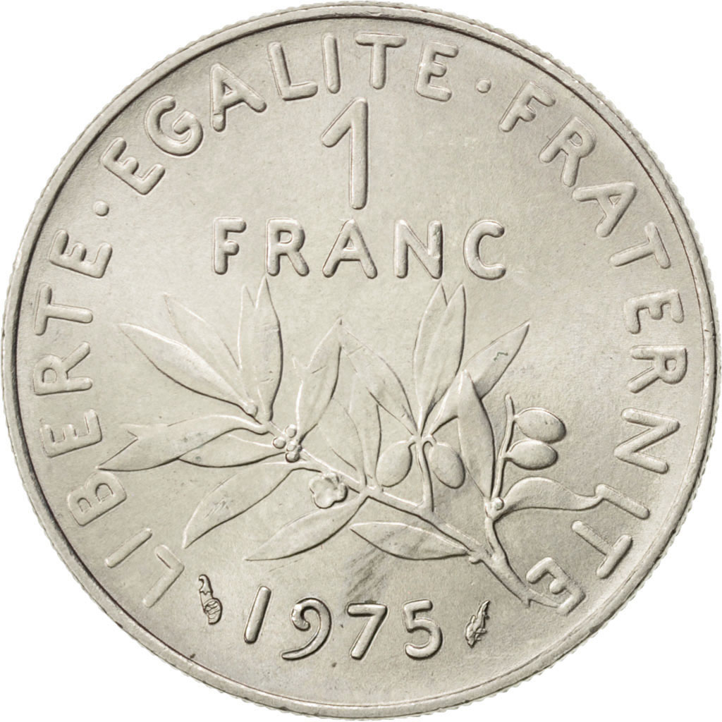 #85149 Vème République, 1 Franc Semeuse 1975, KM 925.1  SPL, 1 Franc