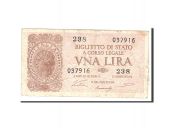 Italy, 1 Lira, 1944, KM:29a, 1944-11-23, VF(20-25)