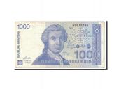 Croatie, 1000 Dinara, 1991, KM:22a, 1991-10-08, TTB