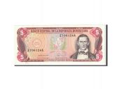 Dominican Republic, 5 Pesos Oro, 1990, KM:131, AU(50-53)