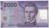 Chile, 2000 Pesos, 2009, KM:162, AU(50-53)